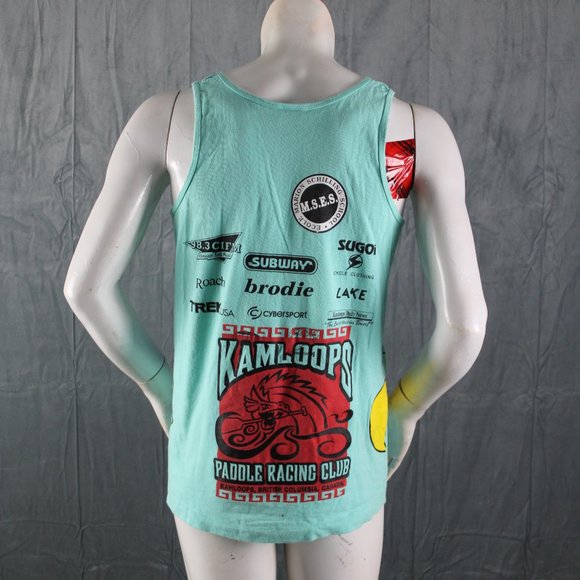Vintage Tank-Top - Kamloops Rowing All Over Print - Men's Medium - Picture 6 of 12